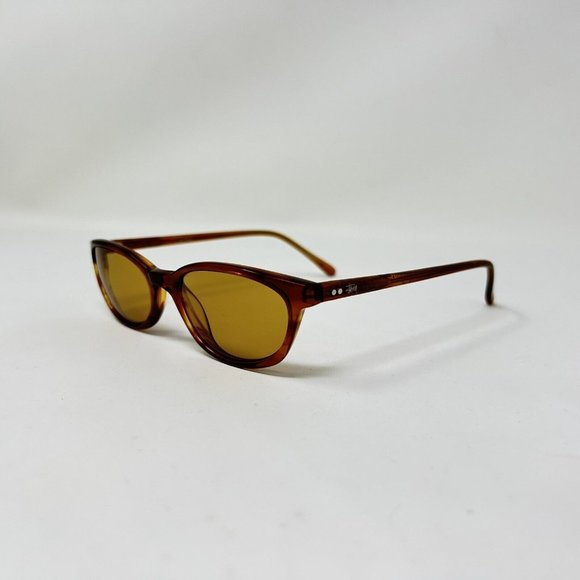 stussy eye gear Richie Sunglasses Tortoise Yellow Lenses Light Scratches - Picture 2 of 15
